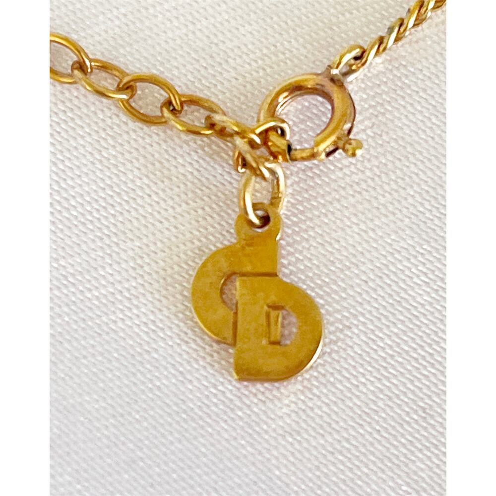 Christian Dior Interlocking Gold Circle Pendant Necklace - Picture 5 of 10